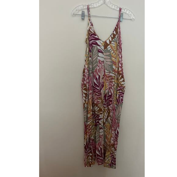 Lush Print V-Neck Cami Pocket Dress Women Size Small GUC - Picture 2 of 5